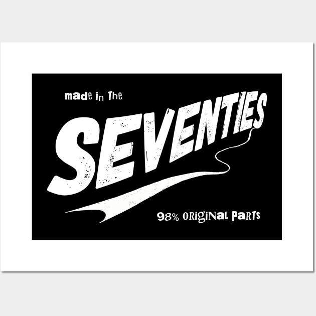 born in the seventies Wall Art by Kingrocker Clothing